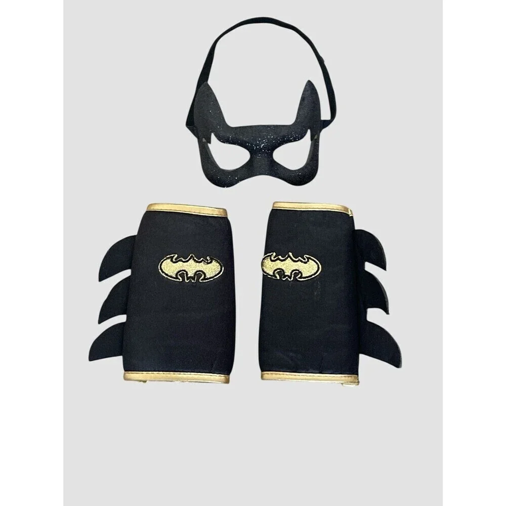 Bat Girl Toddler Costume Tutu Dress w/ Mask & Gauntlets Toddler Medium 3/4
